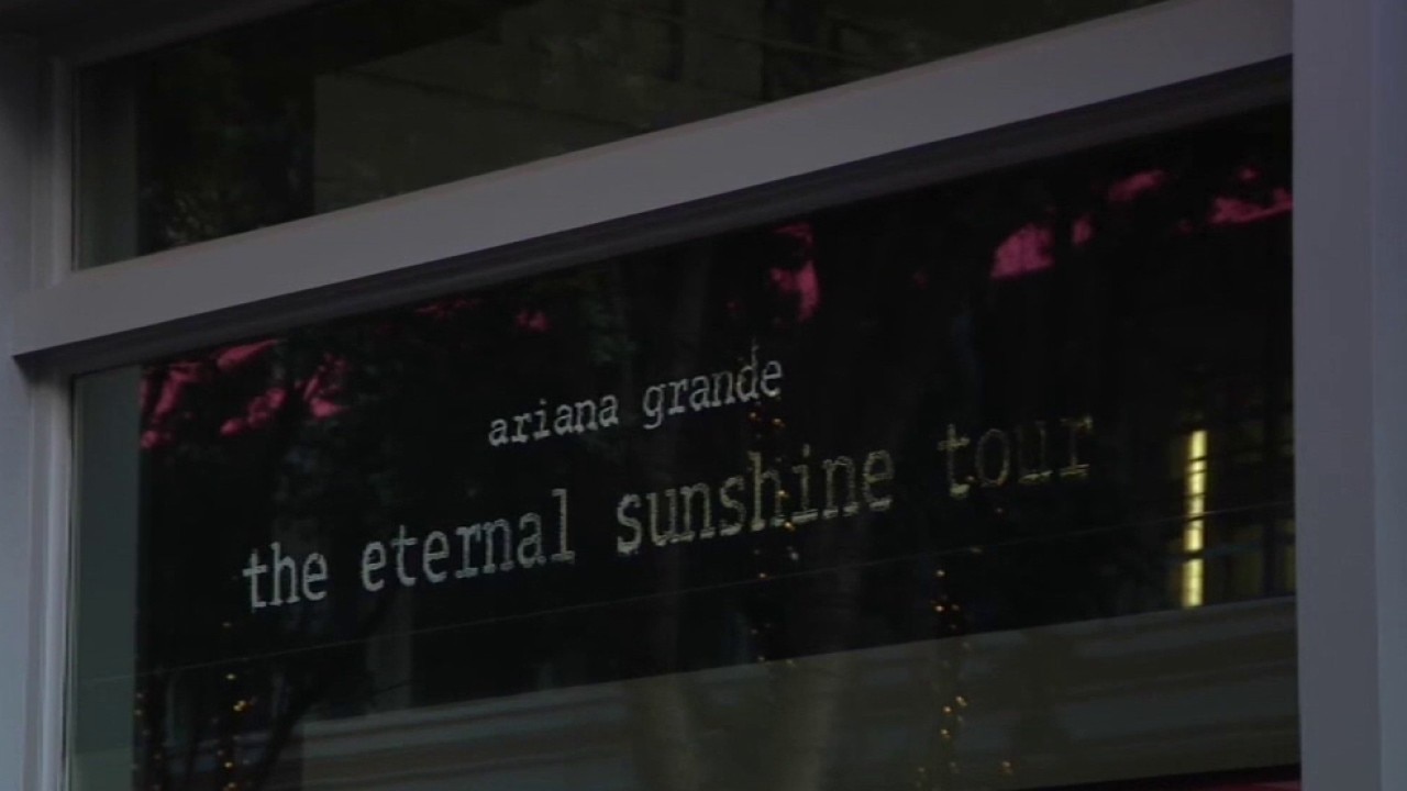 Fans line up awaiting Ariana Grande's merch pop-up store kicking off her tour