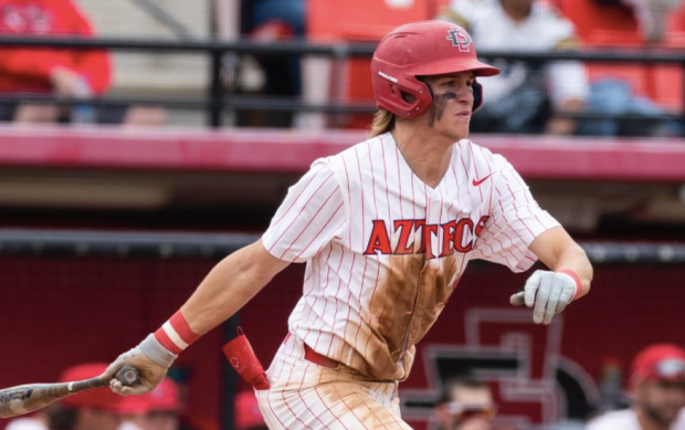 Cole Carrigg played three seasons at San Diego State before the Colorado Rockies made him their second-round pick in the 2023 draft. (SDSU athletics)