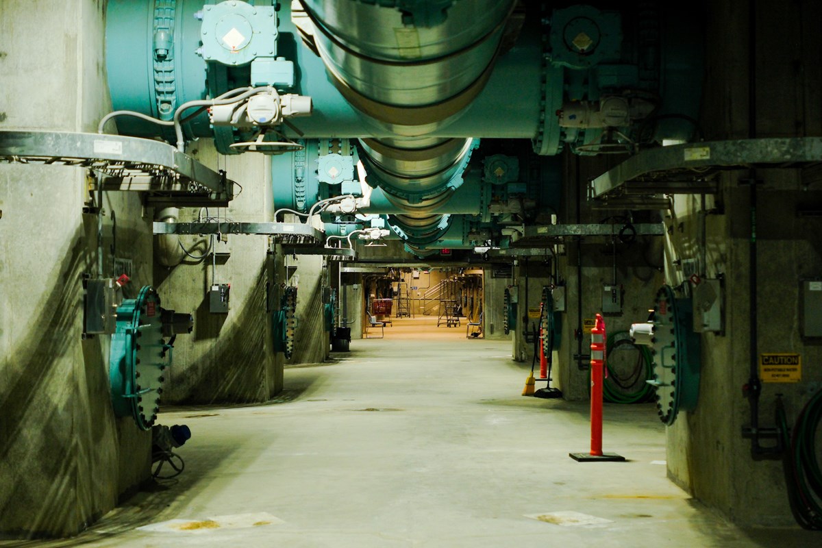 Underground filter stations at the Sacramento River Water Treatment Plant on June 11, 2026.