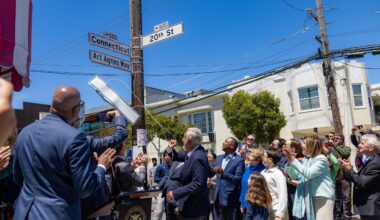 Connecticut and 20th is now ‘Art Agnos Way.’ From this perch, our former mayor oversees a changing city. 