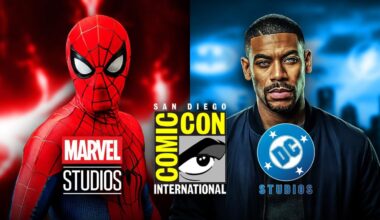 Spider-Man, Green Lantern John Stewart, Logos for Marvel Studios, DC, San Diego Comic Con