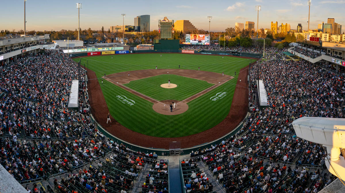 Fans pack Sutter Health Park during an exhibition game between the San Francisco Giants and the Sacramento River Cats on March 23, 2025, in West Sacramento. Fans pack Sutter Health Park during an exhibition game between the San Francisco Giants and the Sacramento River Cats on March 23, 2025, in West Sacramento.