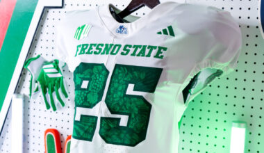 New Ag Fest Fresno State football jersey featuring sublimated ag artwork within each unique jersey number.