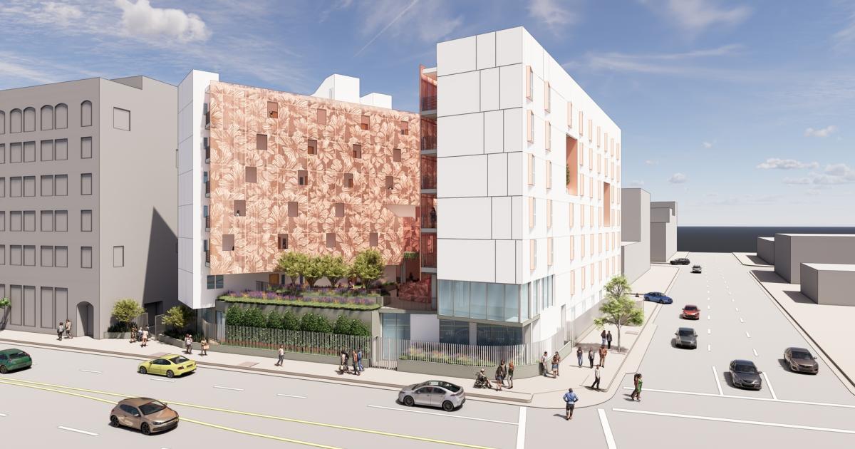 Supportive housing tops out at 501 E. 5th Street in DTLA