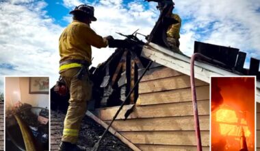 Sacramento firefighters battle raging blaze that tore through 2 homes