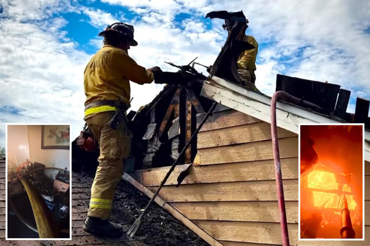 Sacramento firefighters battle raging blaze that tore through 2 homes