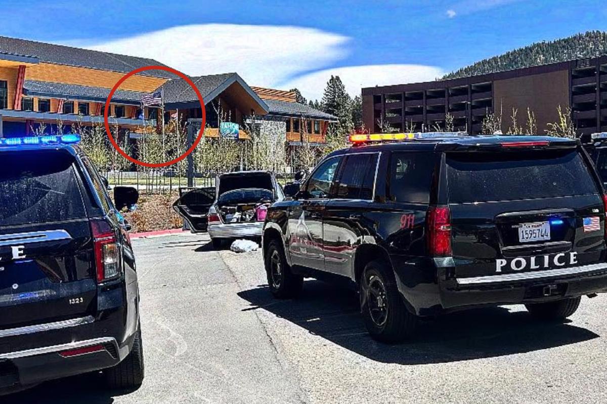 California man tries to burns US flag at Lake Tahoe police station