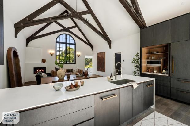 Open concept kitchen.