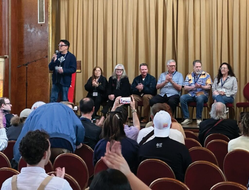 GUEST PANEL—Paul Carganilla hosts a discussion with cast and crew of the movie “Titanic,” as part of the Titanic Anniversary Weekend in April at the Queen Mary in Long Beach. Courtesy Paul Carganilla