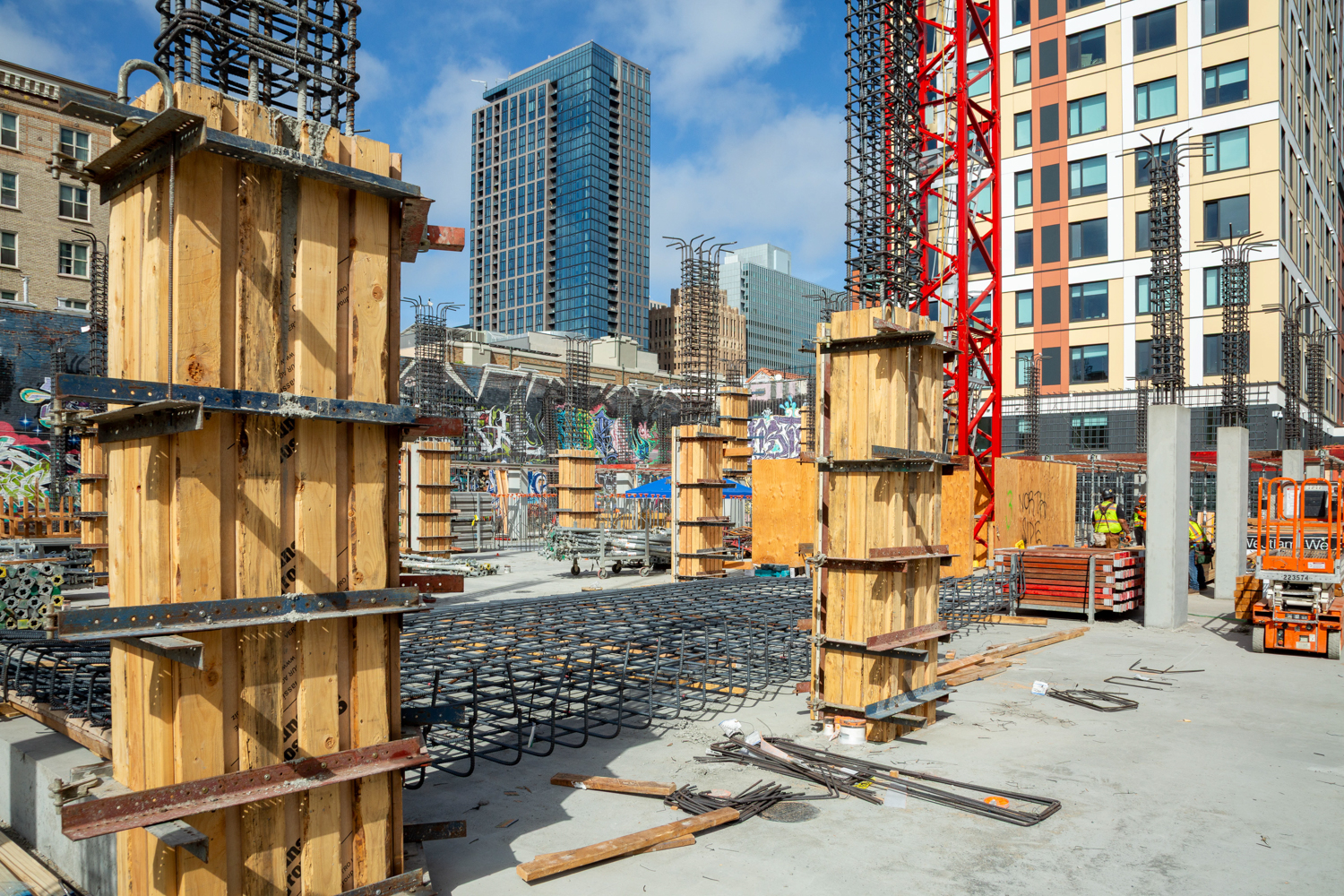 1523 Harrison Street foundation complete, image by Andrew Campbell Nelson