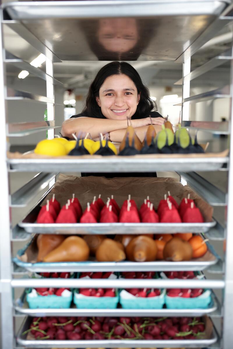 Gonzalez at Happy Organics' studio in downtown Los Angeles.