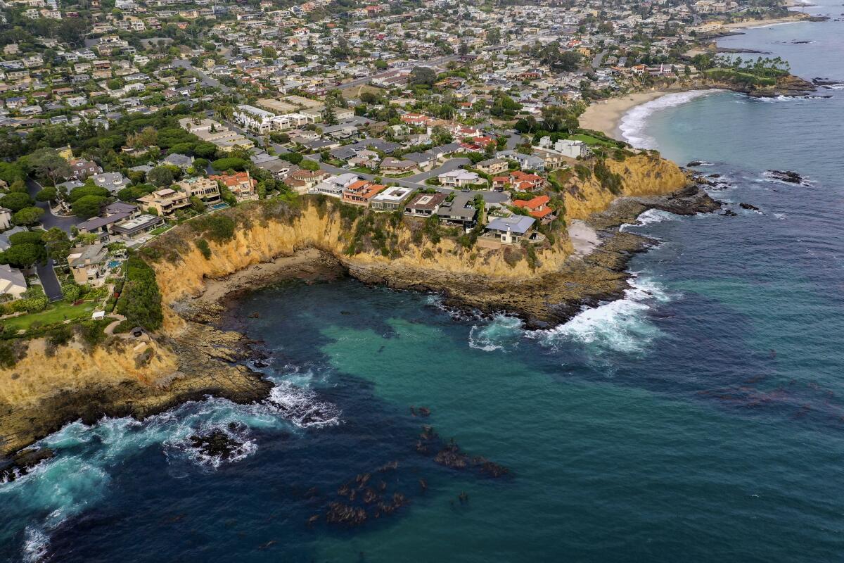 An aerial view of Laguna Beach.