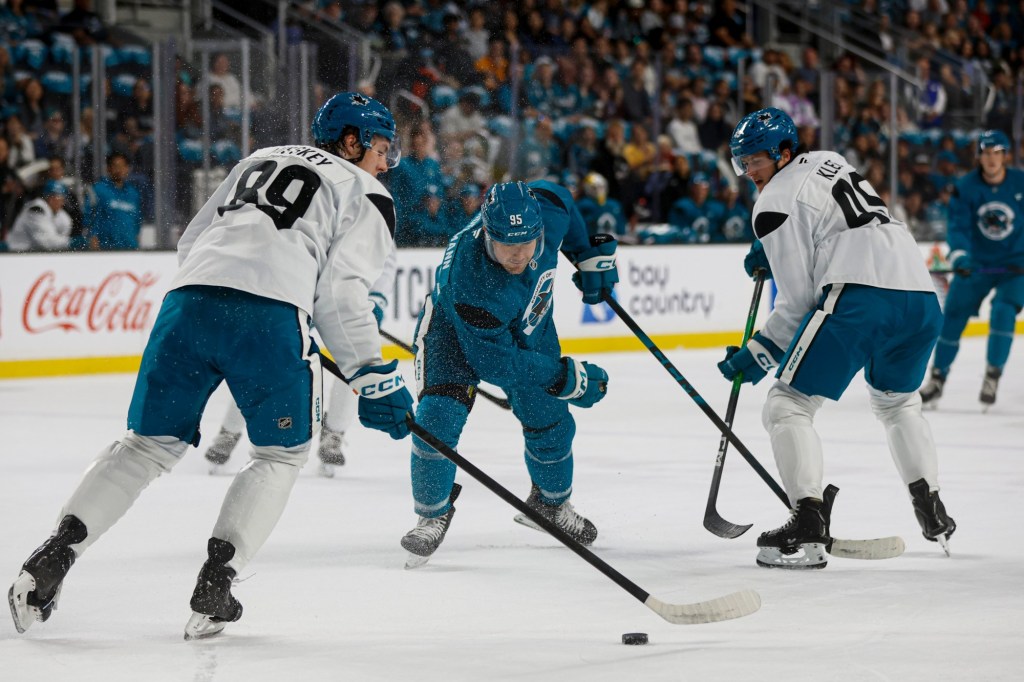 Sharks make trade during development camp; legacy Gustafson scores