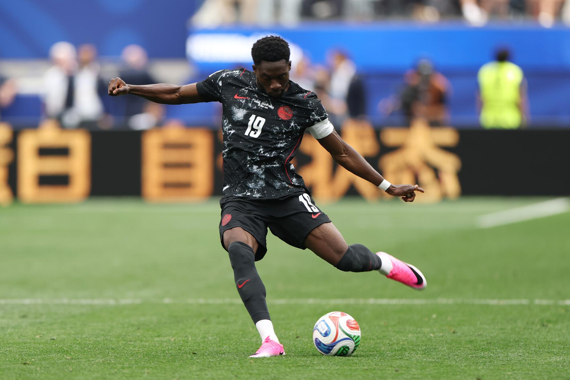 Canada's Alphonso Davies saw playing time during a round of 32 win over South Africa.