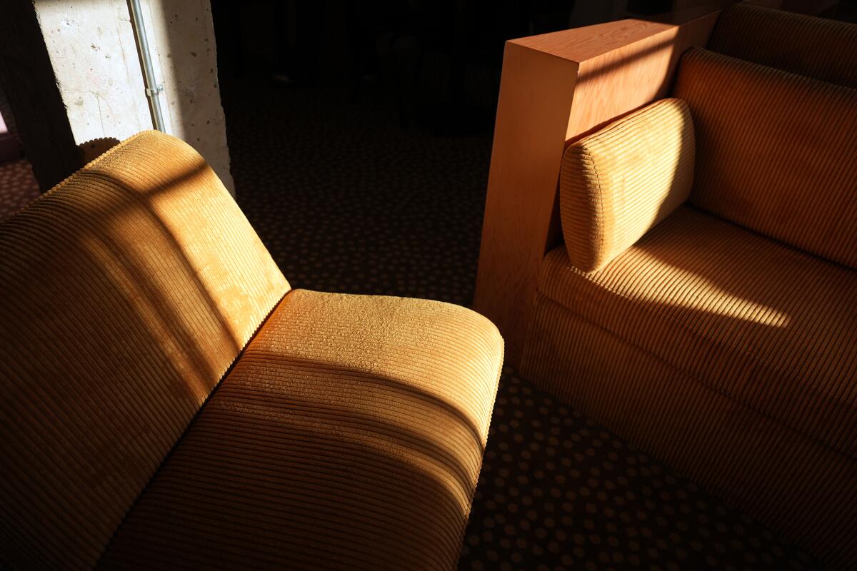 Lounge chairs inside the Loft King Suite.