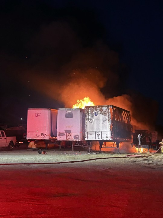 Semi-trailers catch fire in Sacramento County, cause unknown