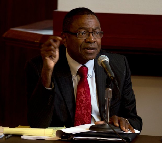 Henry Gardner, Oakland interim city administrator, disparages the proposed agreement between the Oakland-Alameda County Coliseum Joint Powers Authority and the Oakland Athletics baseball team, saying it's not good for the taxpayers and gives the team too much leverage, during a JPA meeting Thursday, July 3, 2014, at Oracle Arena in Oakland, Calif. The commissioners, apparently facing an ultimatum from the team and Major League Baseball, voted 6-2 in favor of approving a 10-year extension of the A's lease. (D. Ross Cameron/Bay Area News Group)