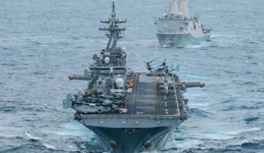 USS Boxer amphibious group with Pendleton Marines arrives in Middle East