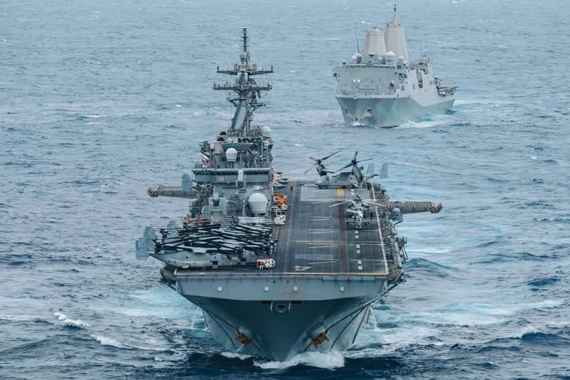USS Boxer amphibious group with Pendleton Marines arrives in Middle East