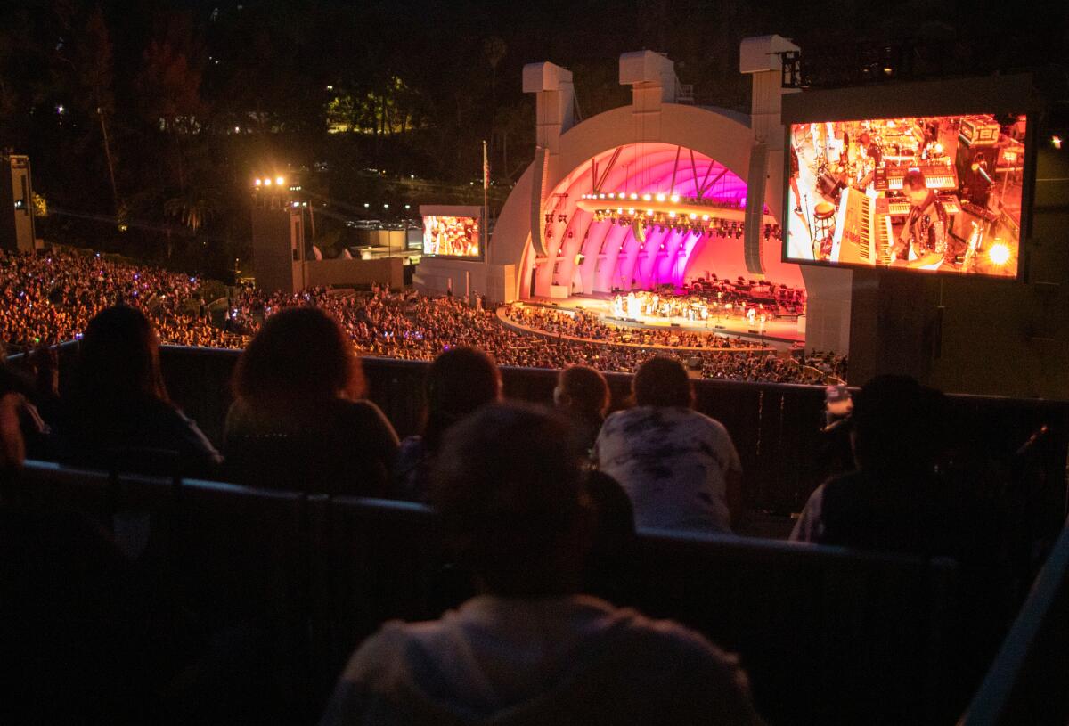 The Hollywood Bowl during a summer concert.
