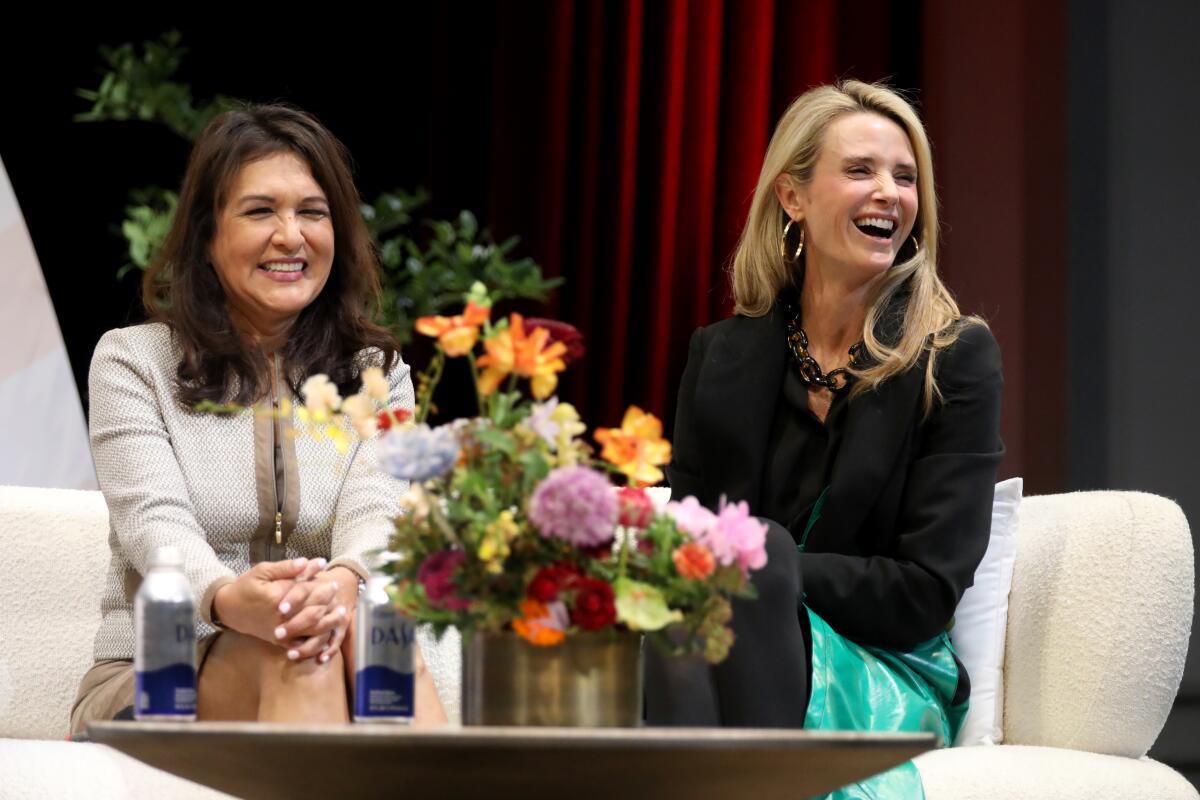 Jennifer Siebel Newsom with California Surgeon General Diana Ramos.