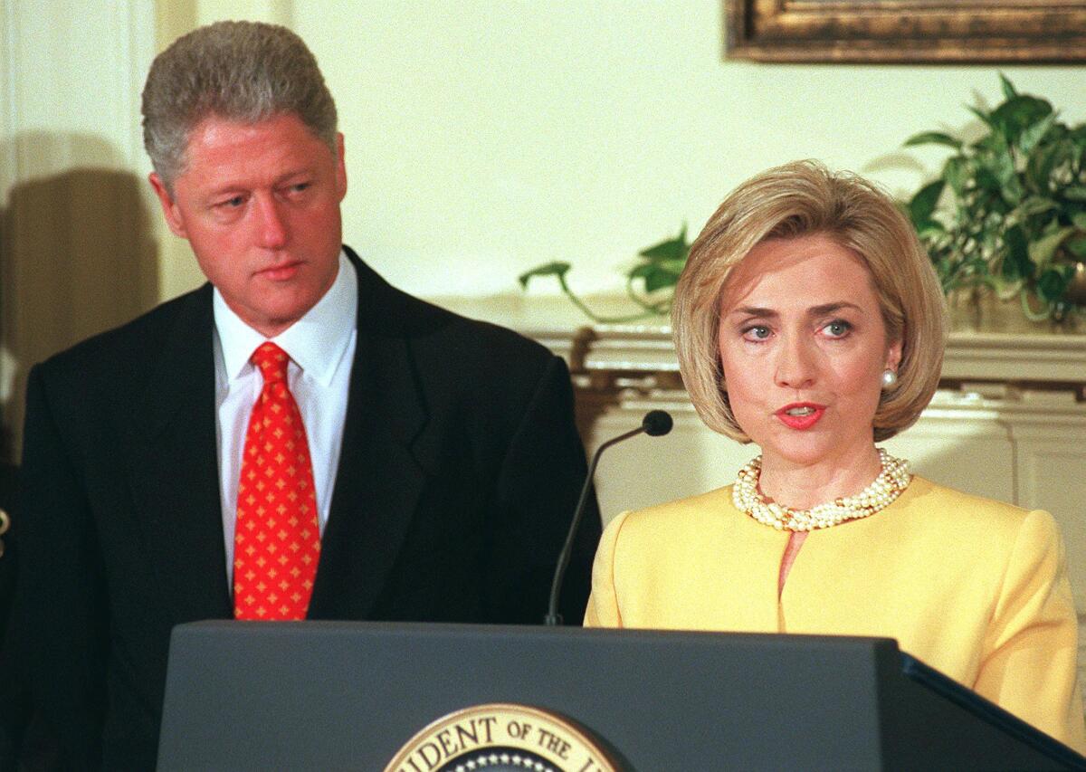Hillary Clinton and Bill Clinton.