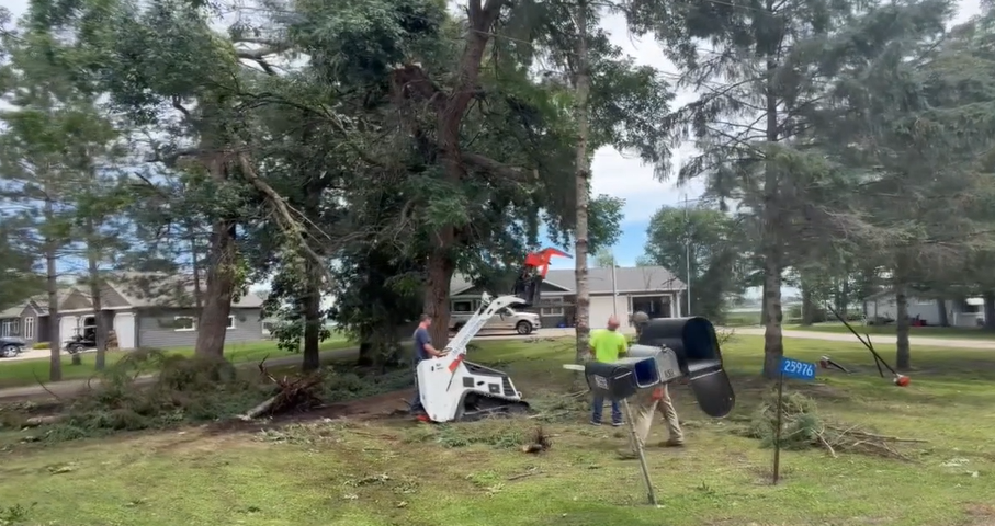 Residents near Floyd Lake in Becker County clearing up storm damage | The Mighty 790 KFGO