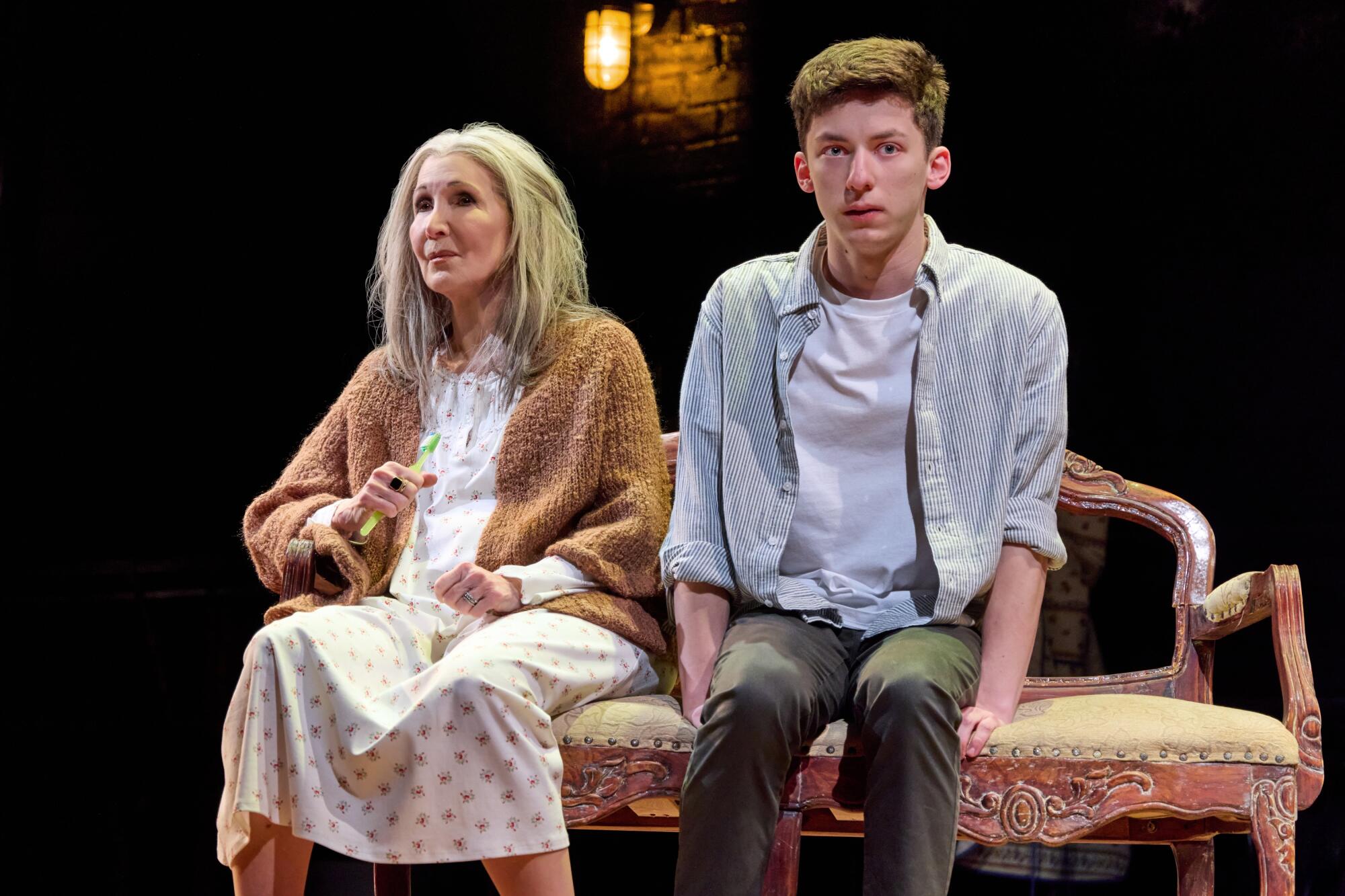 Joanna Gleason and Andrew Barth Feldman in Manhattan Theatre Club’s production of "We Had a World" by Joshua Harmon.