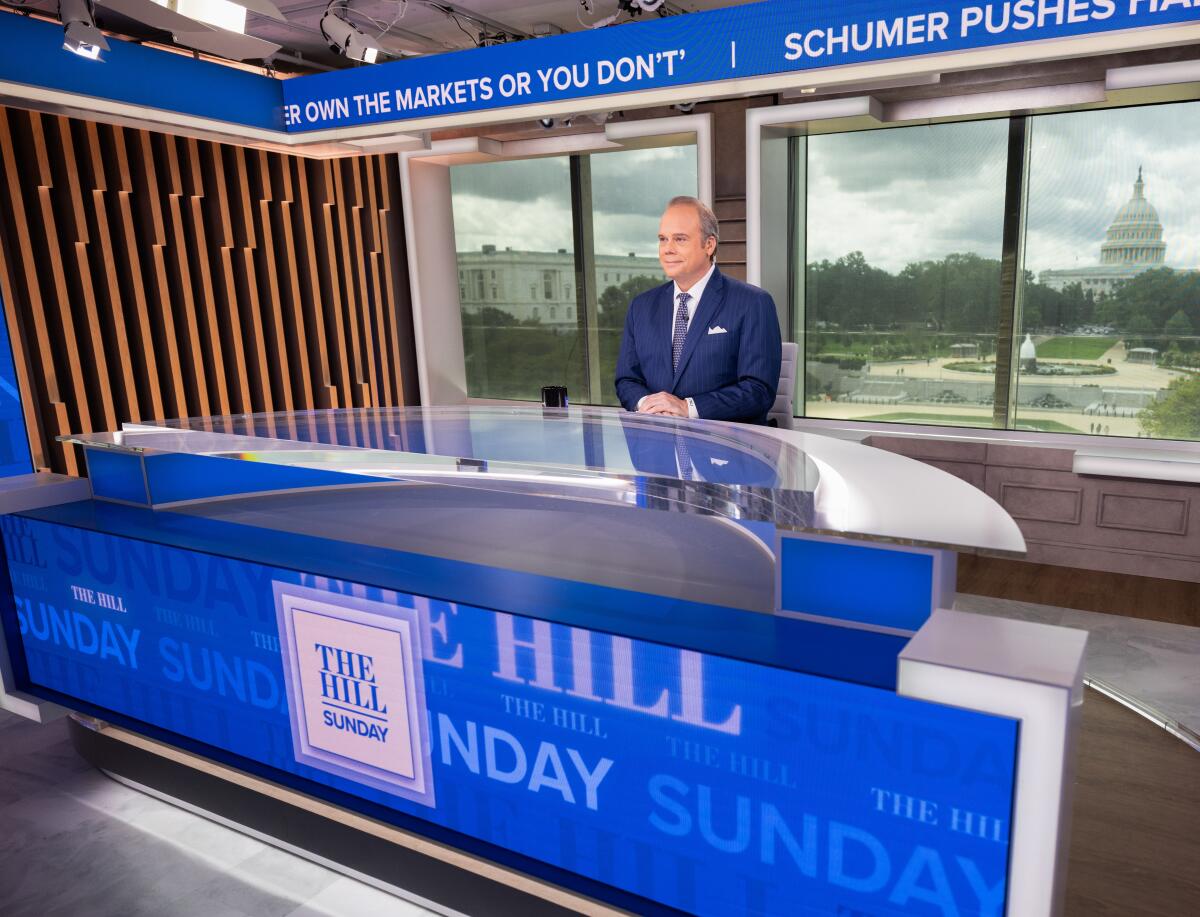 NewsNation politics editor Chris Stirewalt on the set of "The Hill Sunday."