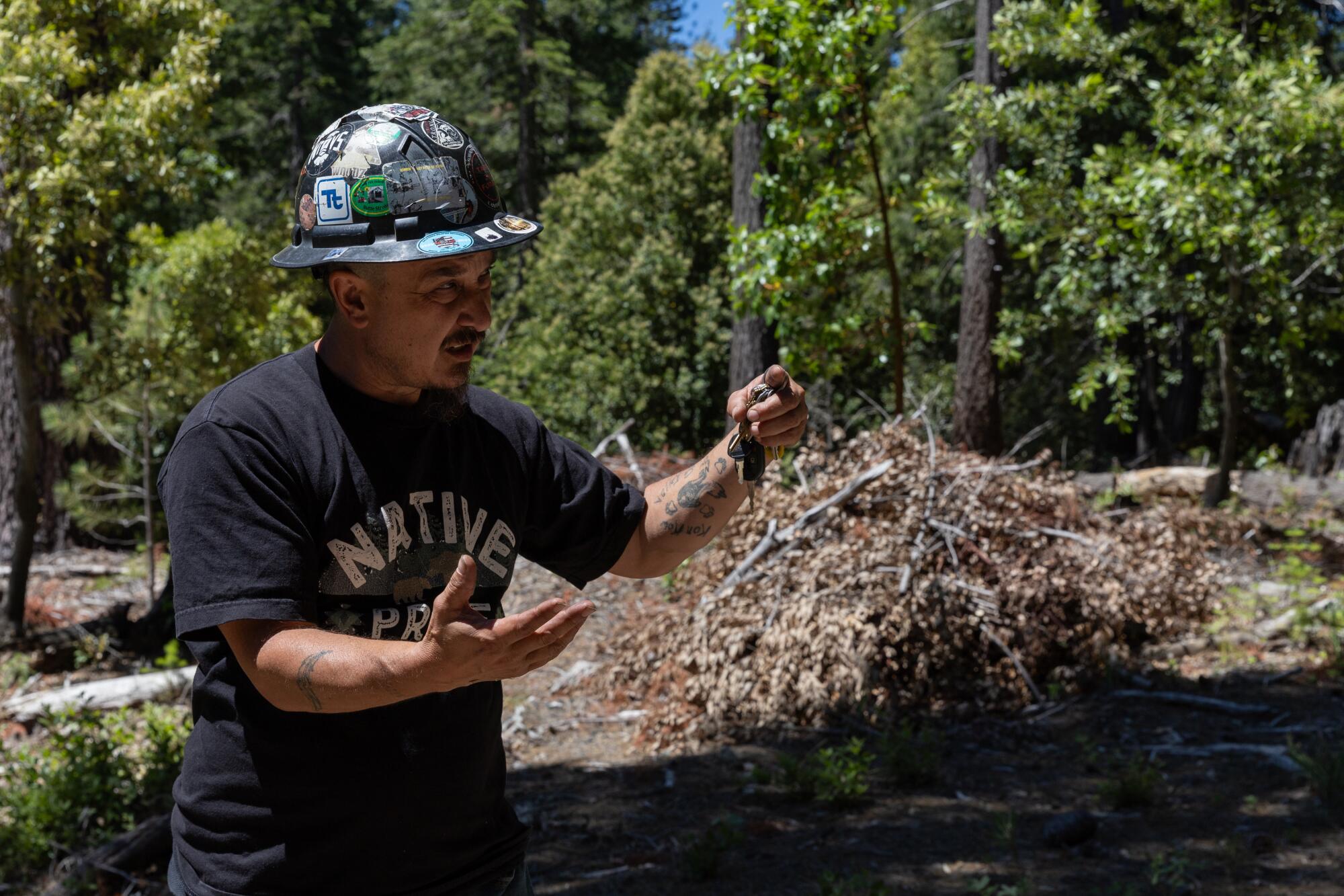 Matthew Williford Sr. stands in Plumas National Forest.
