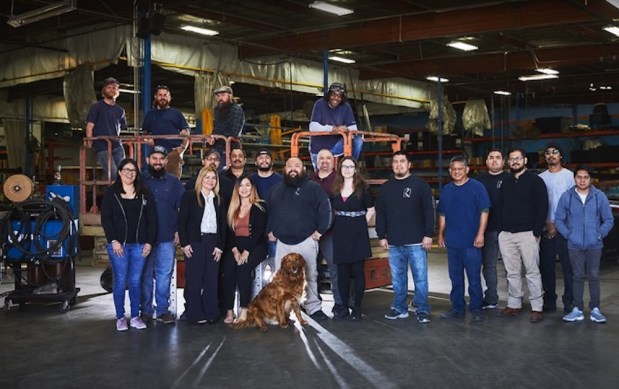 The team at Rando Productions in the 30,000-square-foot creative workshop in North Hollywood. (Courtesy of Rando Productions)