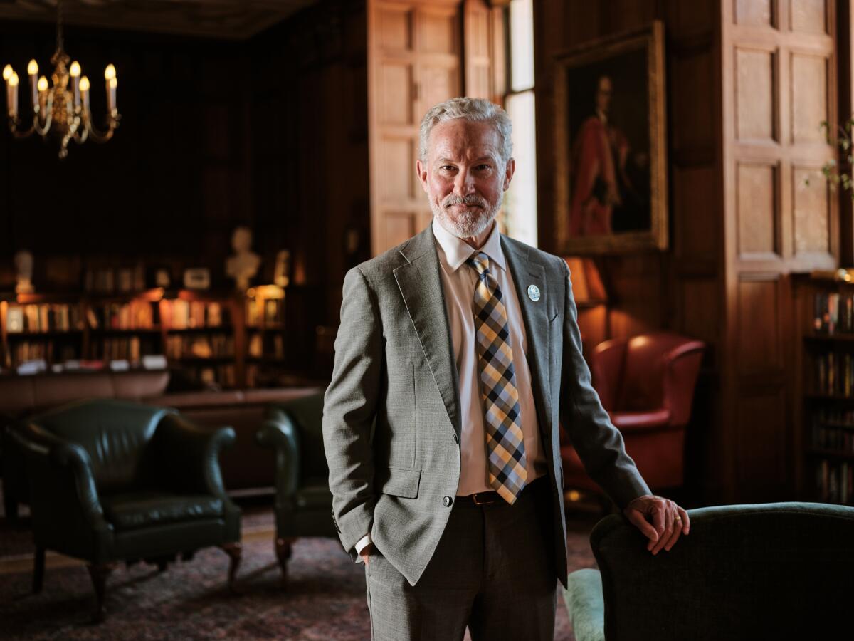 UC Berkeley Chancellor Rich Lyons stands for a portrait.