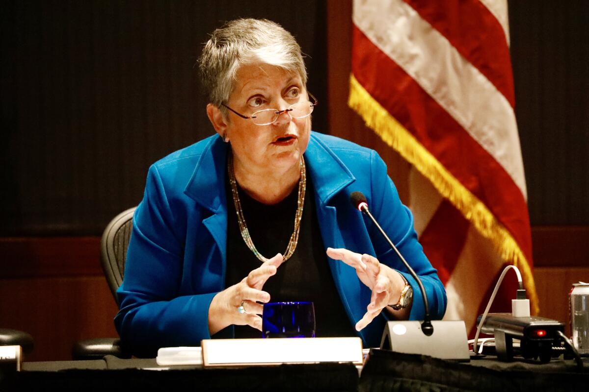 Former UC President Janet Napolitano
