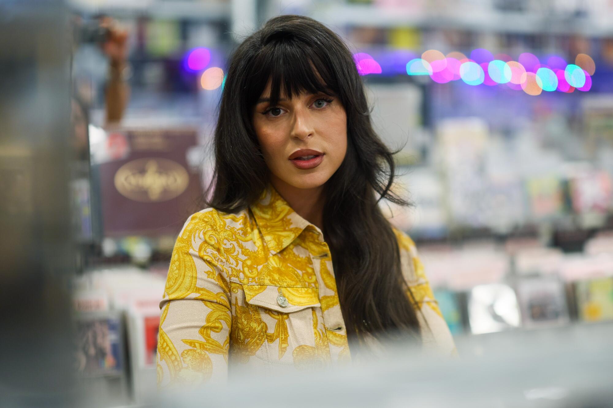 Argentine singer Nathy Peluso ahead of a record signing at Amoeba Music July 8, 2026
