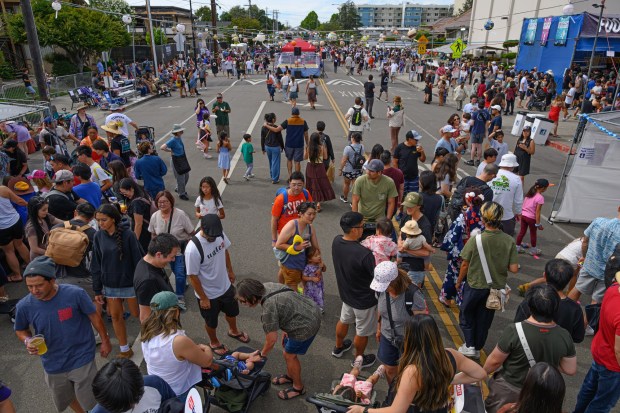 Visitors arrive to enjoy the first day of the San Jose Obon Festival in San Jose, Calif., on Saturday, July 11, 2026. (Jose Carlos Fajardo/Bay Area News Group)