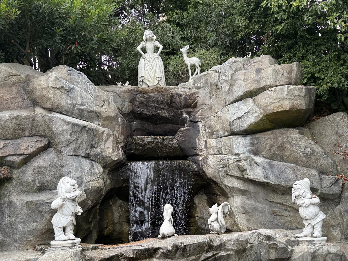 Disneyland's Snow White Grotto is a tranquil spot overlooked by many guests.