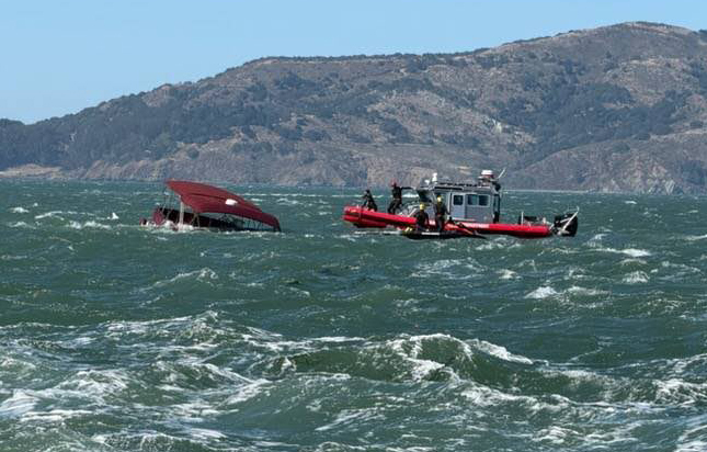 One dead, three missing after boat capsizes in San Francisco Bay