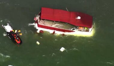 One dead after boat capsizes near Alcatraz, search halted for 3 missing