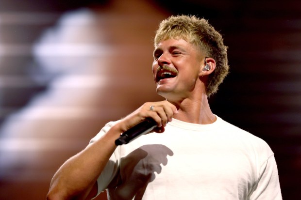 Forrest Frank performs during a Christian music concert at Oakland Arena in Oakland, Calif., on Tuesday, July 14, 2026. (Ray Chavez/Bay Area News Group)
