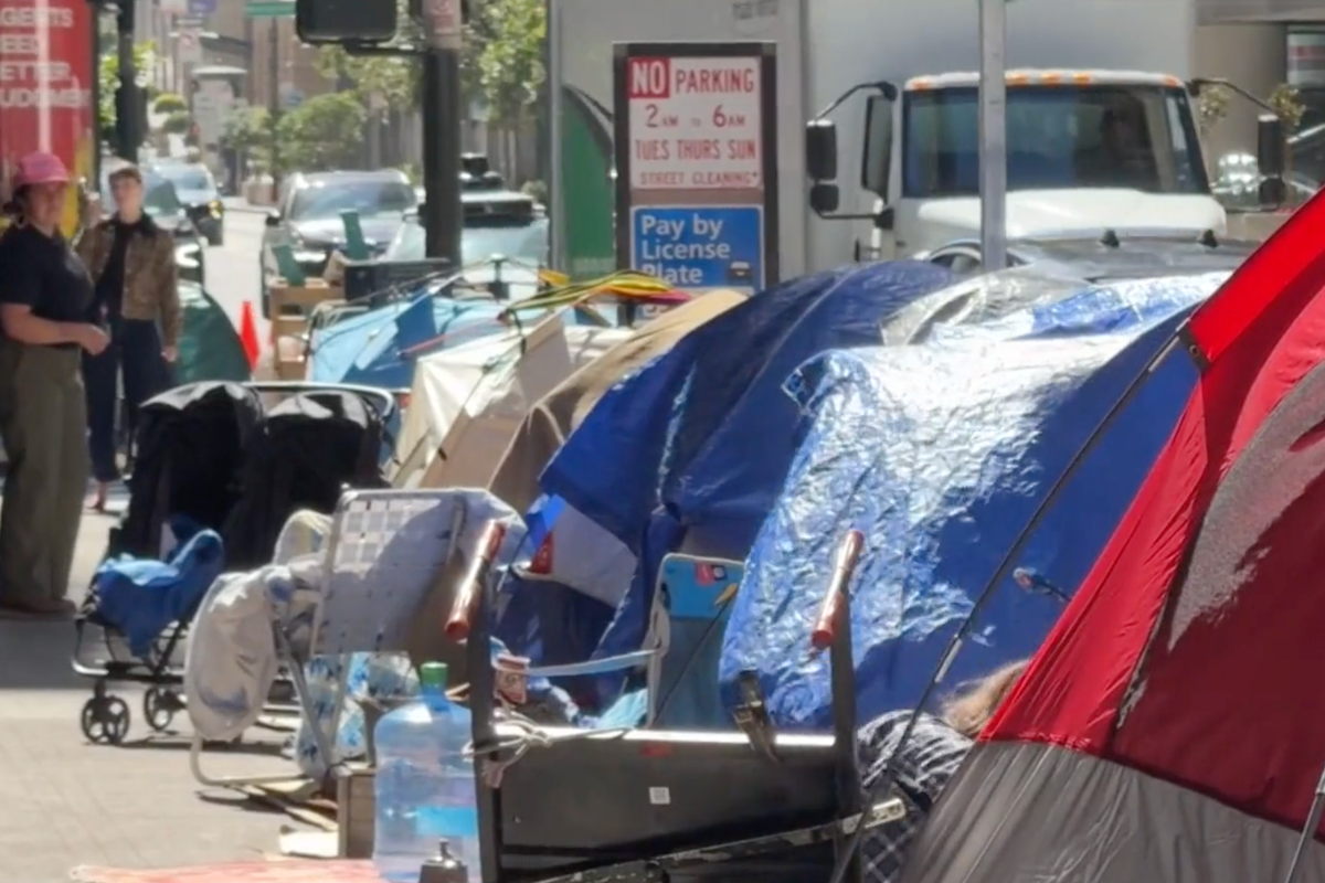 San Francisco residents confused over new homeless encampment that turned out to be a movie set