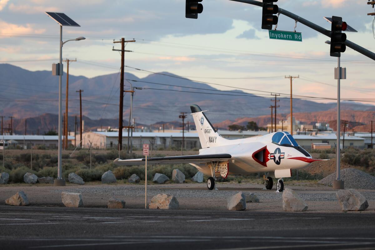 The entrance to the Naval Air Weapons Station China Lake in Ridgecrest
