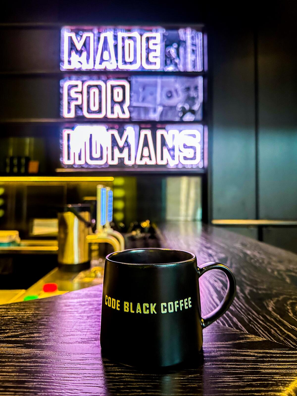 Coffee at the CBD location of Code Black, a local coffee company in Melbourne, Australia