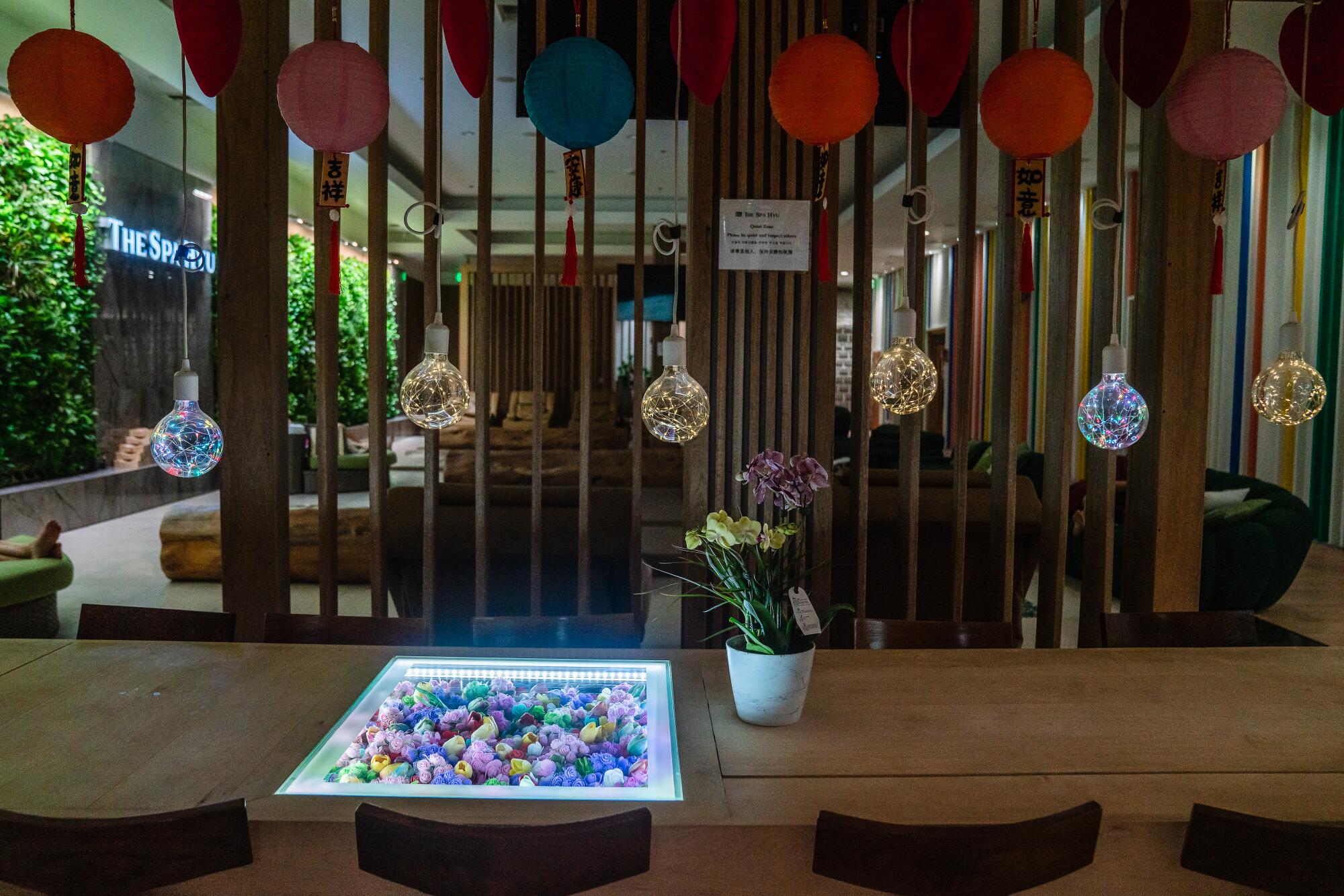 The colorful "Main Hall" at Spa Hyu.