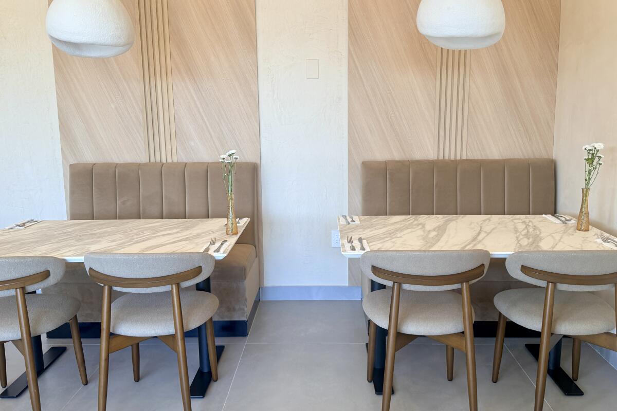 Part of the new dining room at Adana in Glendale. 