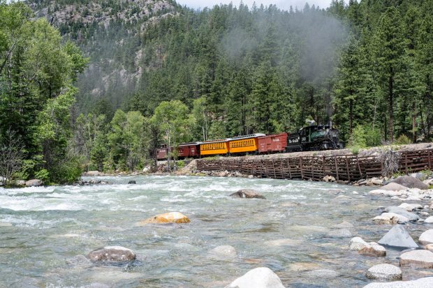 Knott's Berry Farm Locomotive 340 during a public excursion on the Durango & Silverton line. (Courtesy of Big Diehl Photography)