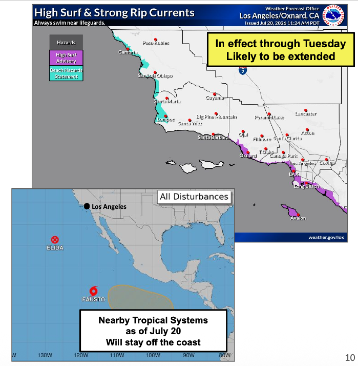 Map of surf