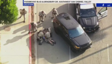 Murder suspect taken into custody after pursuit through Los Angeles County