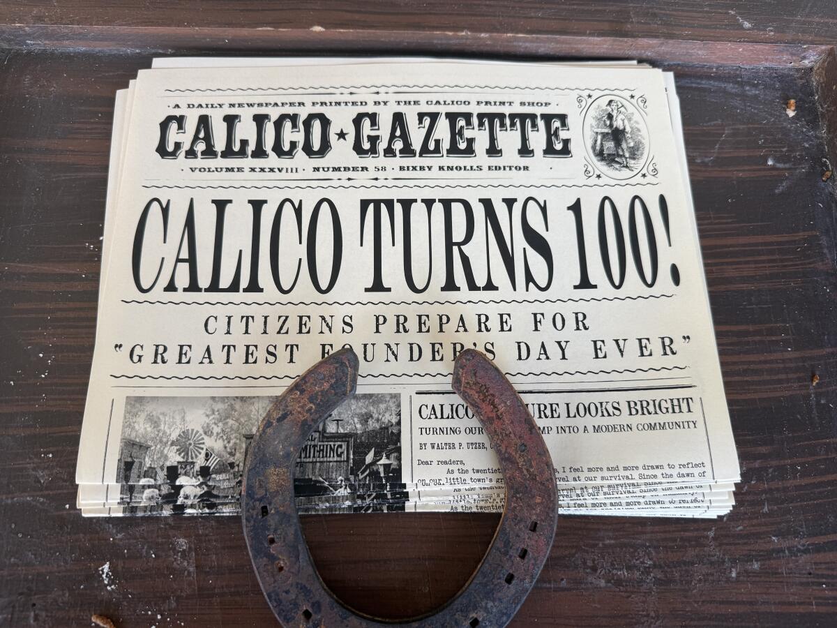 A single-page newspaper is printed three times a day during "Ghost Town Alive!"