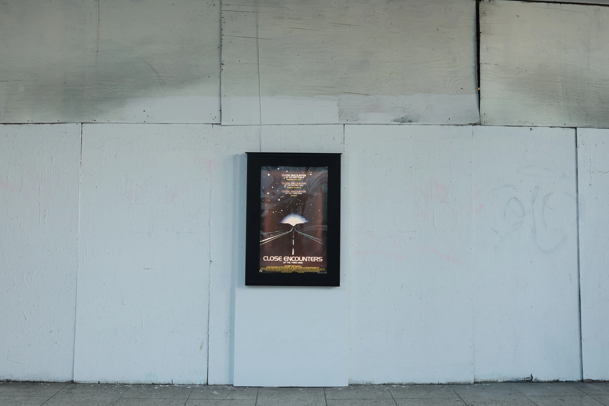 A poster for ‘Close Encounters of the Third Kind’ outside of the Cinerama Dome