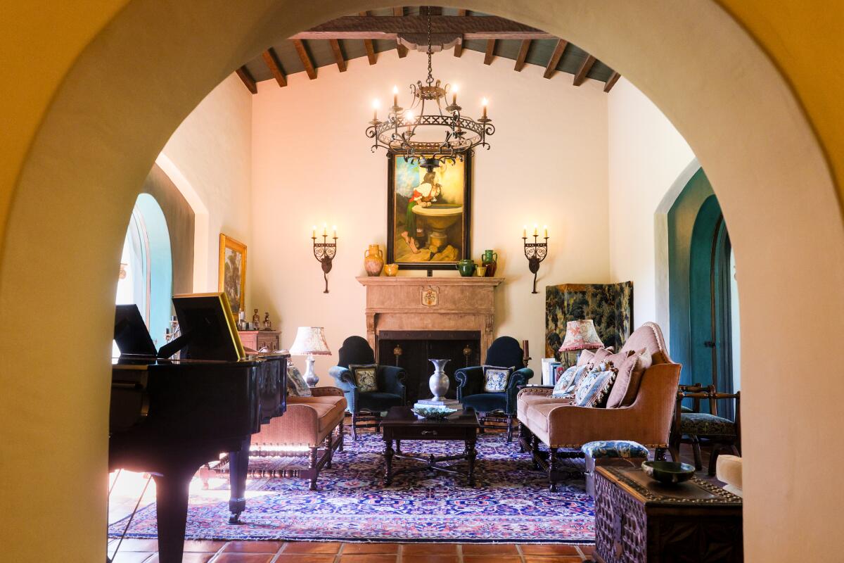 The living room of the Lauenstein's La Cañada Flintridge home